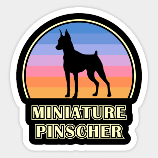 Miniature Pinscher Vintage Sunset Dog Sticker